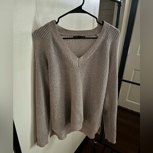 Cute sweater with cold shoulder!